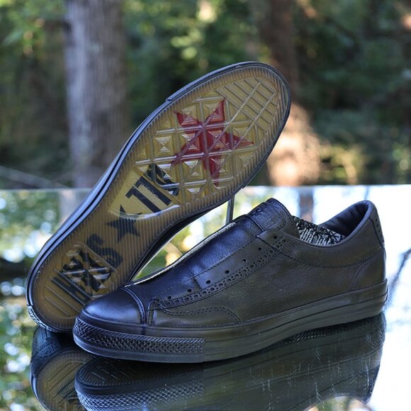 Converse x John Varvatos Black Leather Slip On 2016 - Picture 2 of 16
